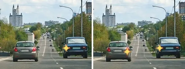 Ситуация, в которой водитель транспортного средства, движущегося по правой полосе, обязан уступить дорогу при перестроении, показана: