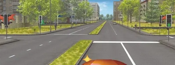 Вы намерены повернуть налево. Ваши действия?